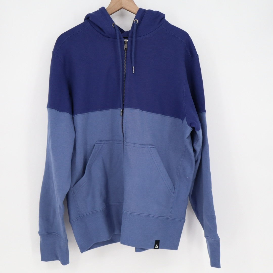 American Giant Classic Hoodie Mens XL Blue Navy Full Zip Cotton Split Seam Vault