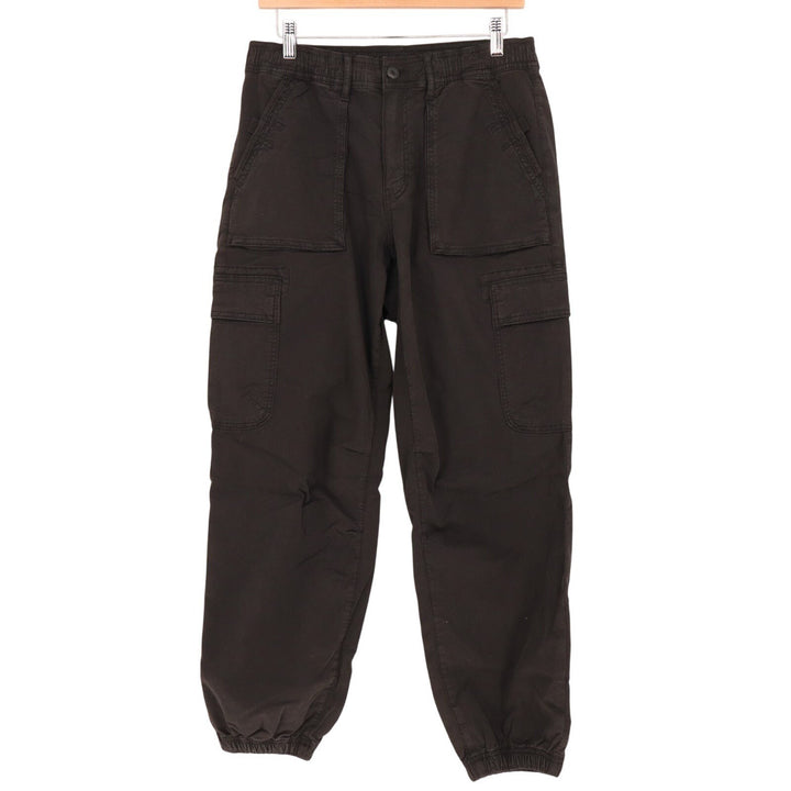 American Eagle Outfitters Cargo Jogger Pants Womens 6 Black Stretch Tapered Leg