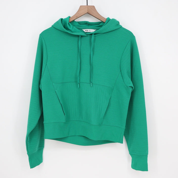 DSG Womens So Soft Ottoman Hoodie Melted Emerald Green Ribbed XS