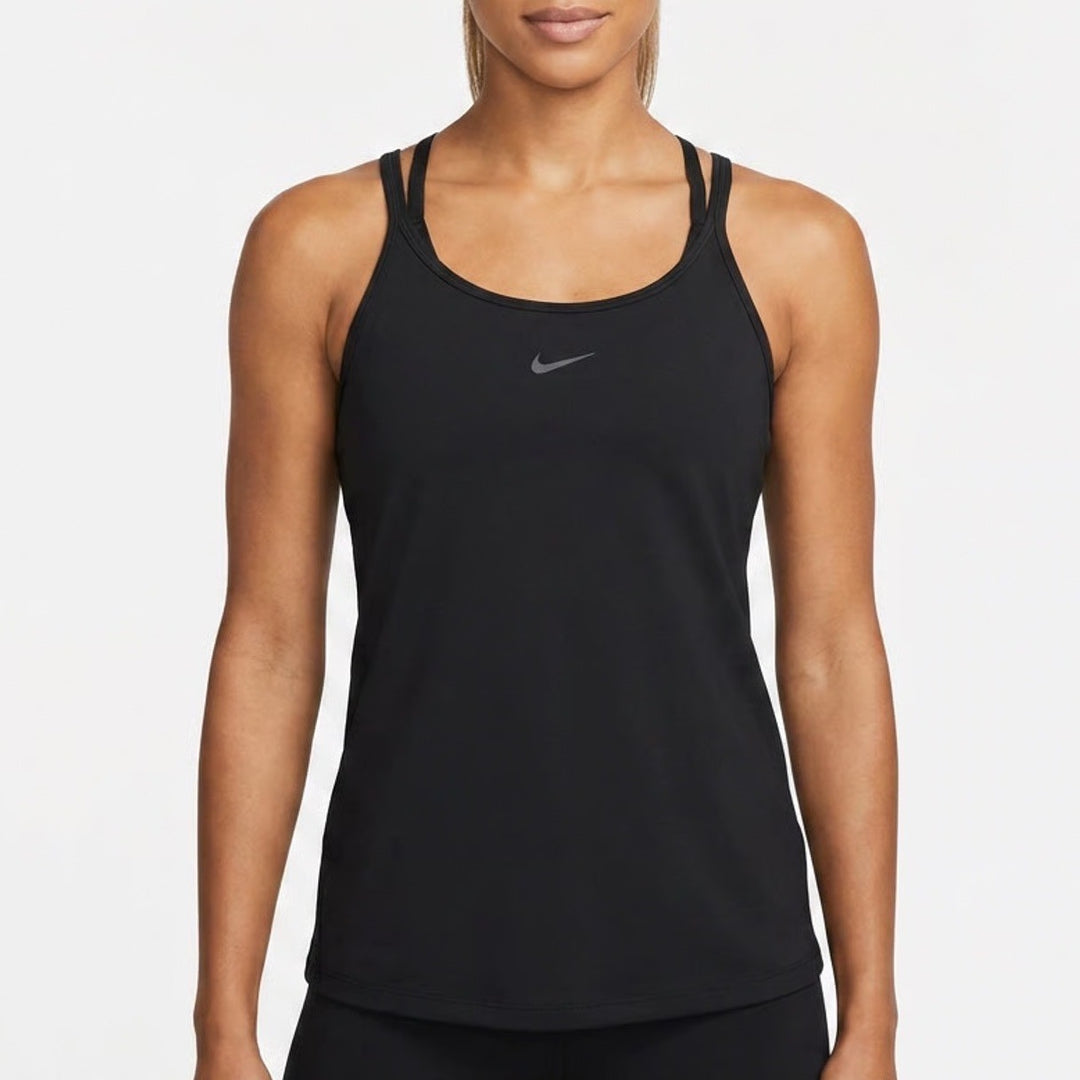 Nike One Dri-Fit Tank Top Womens Medium Black Racerback Scoop Neck Activewear