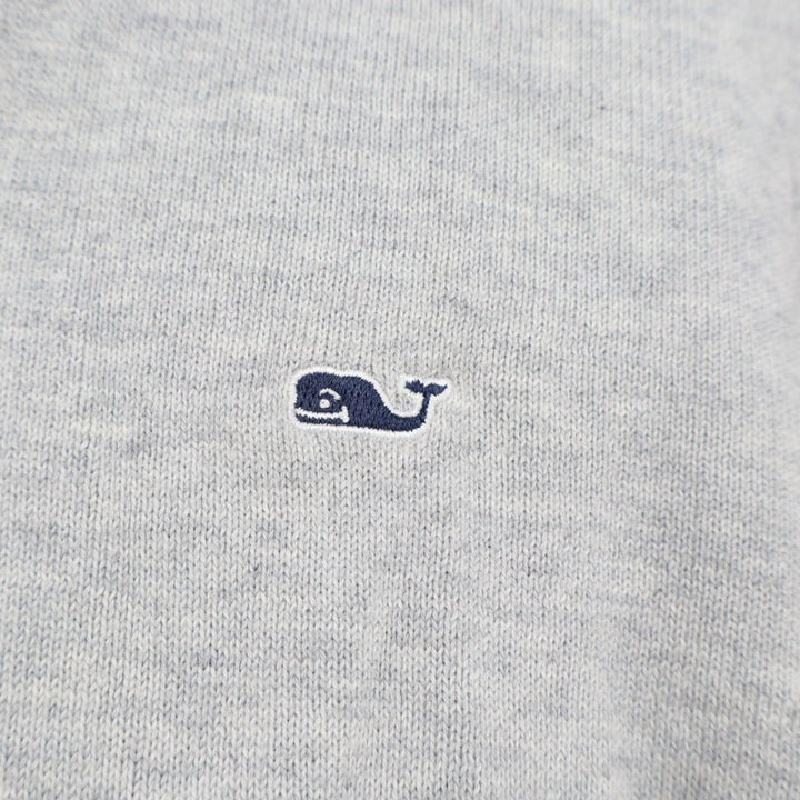 Vineyard Vines Sweater Mens Large Gray Quarter-Zip Mock Neck Long Sleeve Ribbed