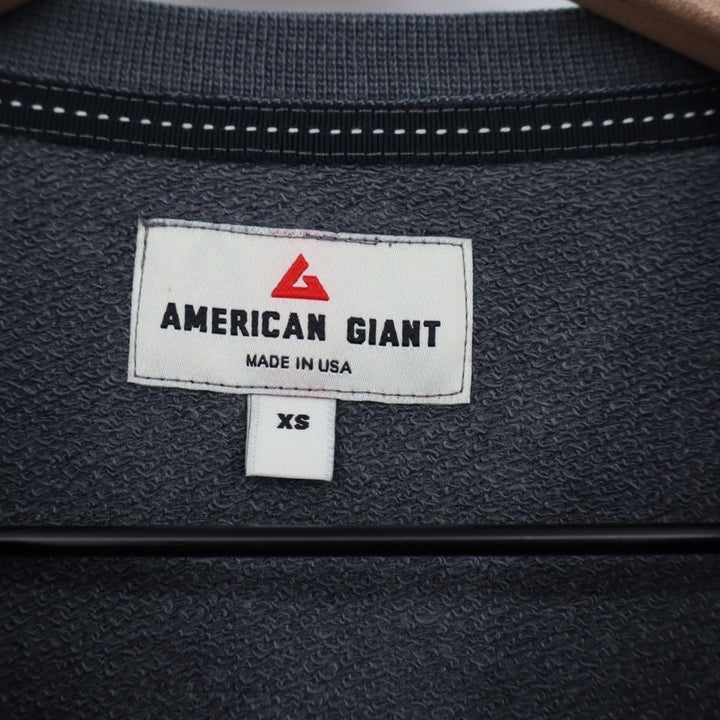 American Giant Women's Relaxed French Terry Crew Made In USA Size XS