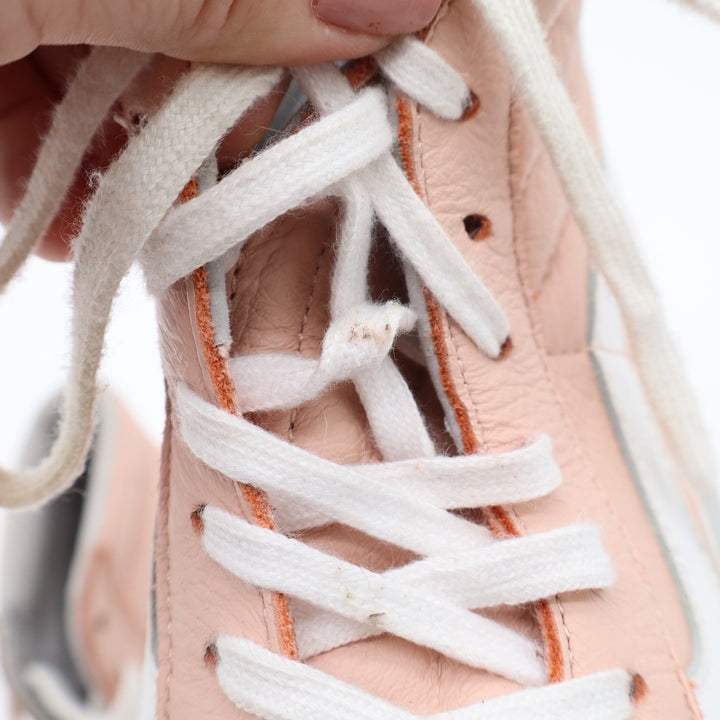 Vans Sk8-Hi Leather High Top Sneakers Peach Pink Womens 7