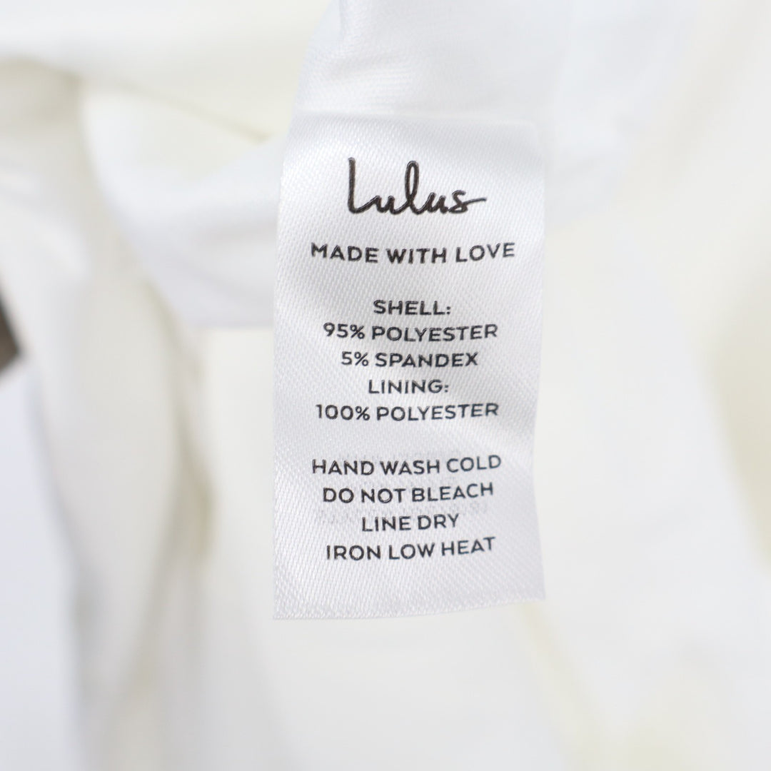 Lulus Pure Romance Mermaid Maxi Dress Womens Medium White Stretch Crossback