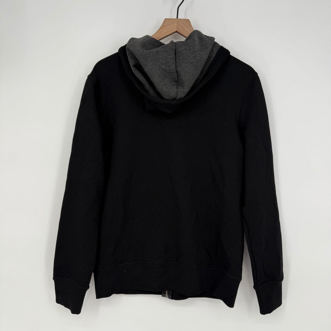 American Eagle Outfitters Mens Full Zip Hoodie Black Gray S Small