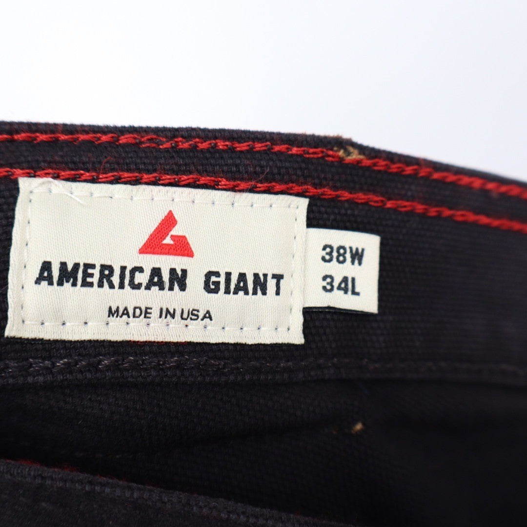 American Giant Men's Roughneck Pant Straight Made In USA 38X34 Made In USA