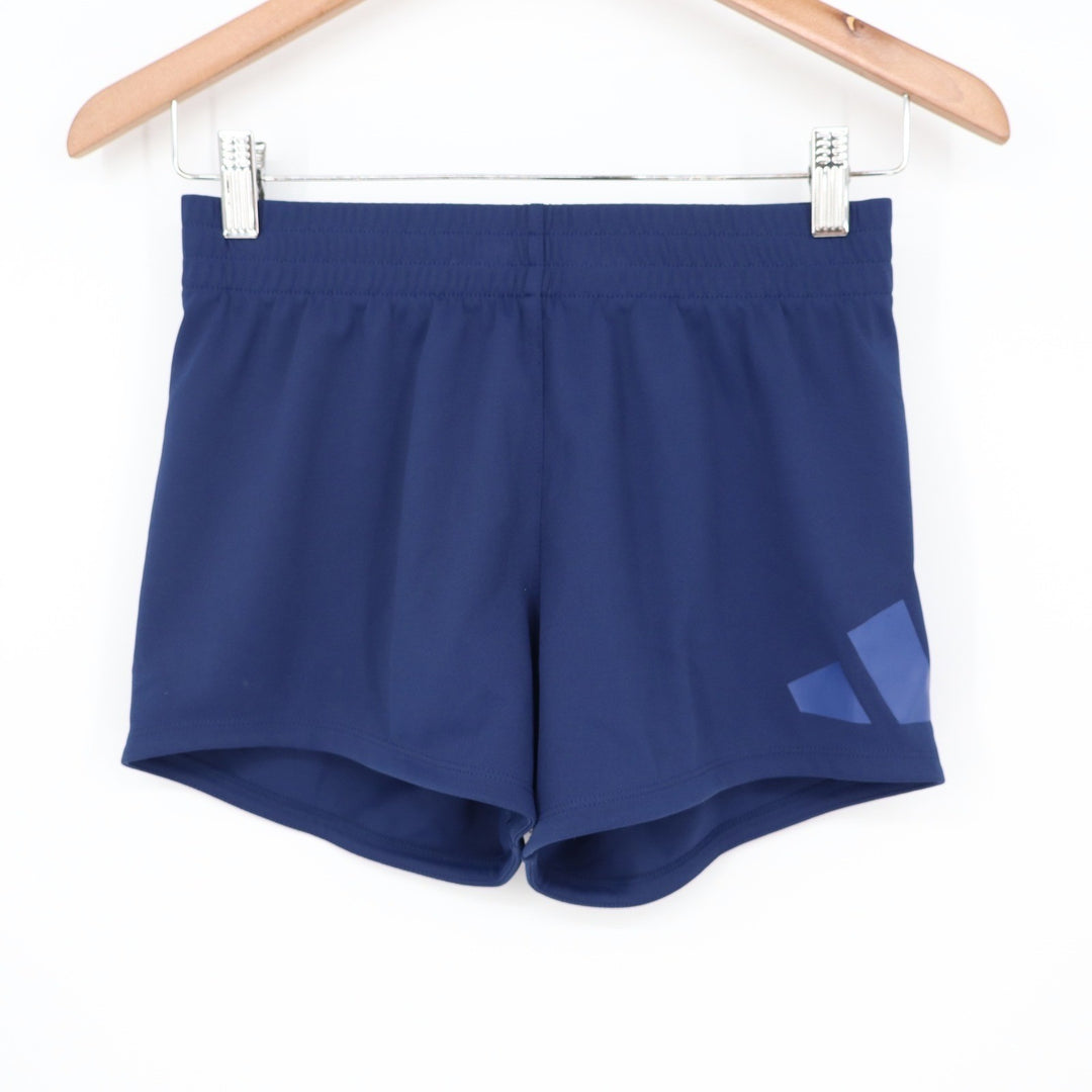 Adidas Kids Dark Blue No Side Seam Knit Athletic Shorts Size M 10/12