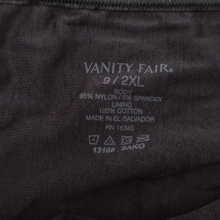 Vanity Fair Illumination Hi-Cut Brief Underwear Women 2XL Midnight Black Stretch
