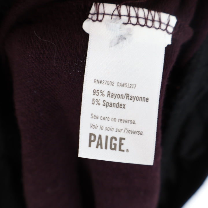 Paige Womens Long Sleeve Boat Neck Bodysuit Burgundy Purple Size M