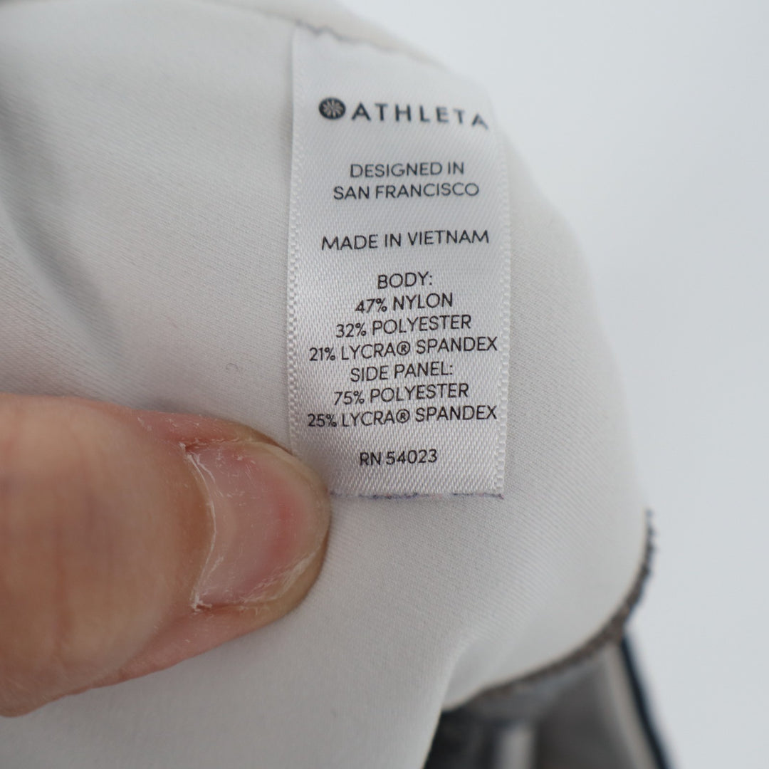 Athleta Salutation Colorblock Asymmetrical Powervita 7/8 Leggings Womens S Multi