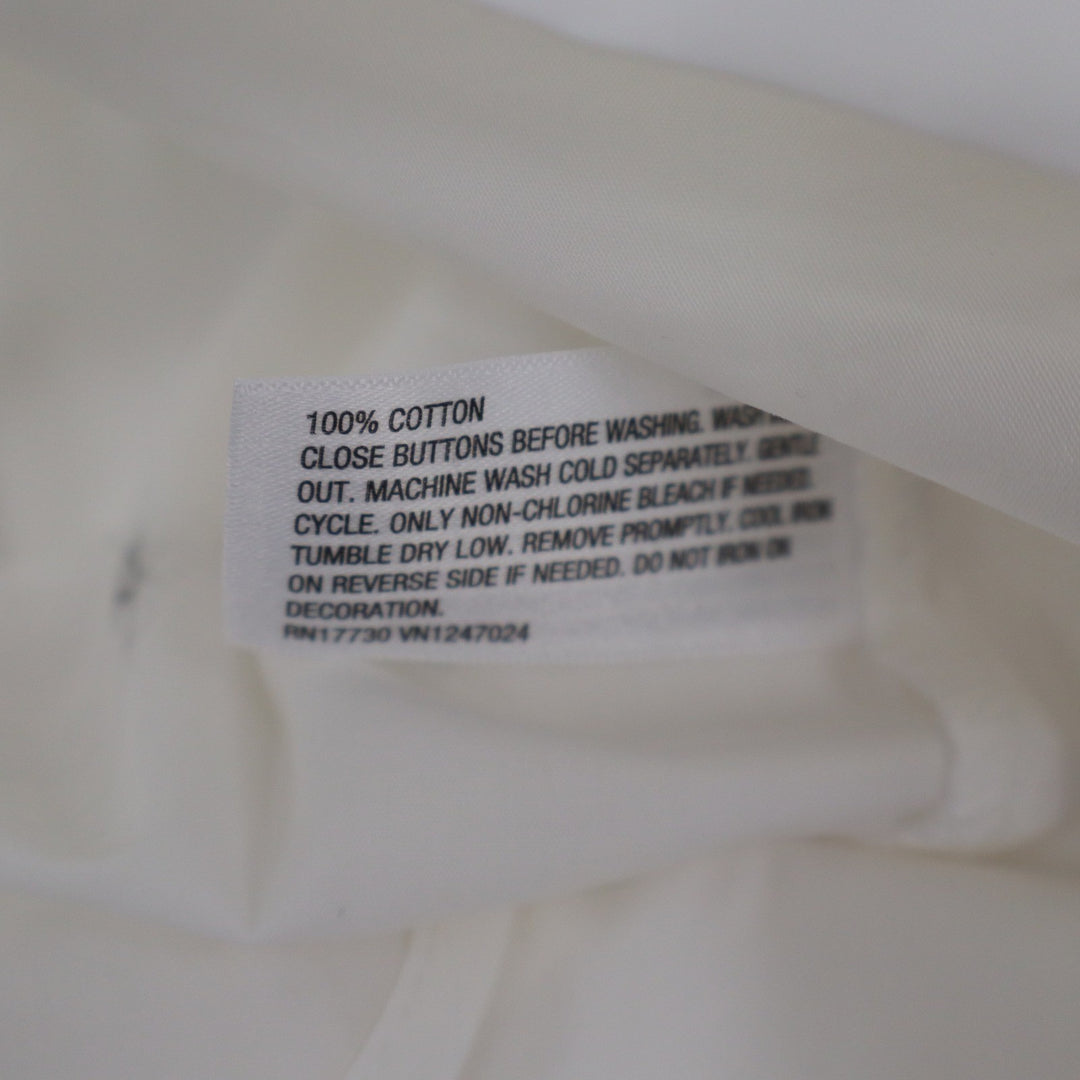 Future Collective White Rhinestone Embellished Cotton Button Down Shirt Mens M