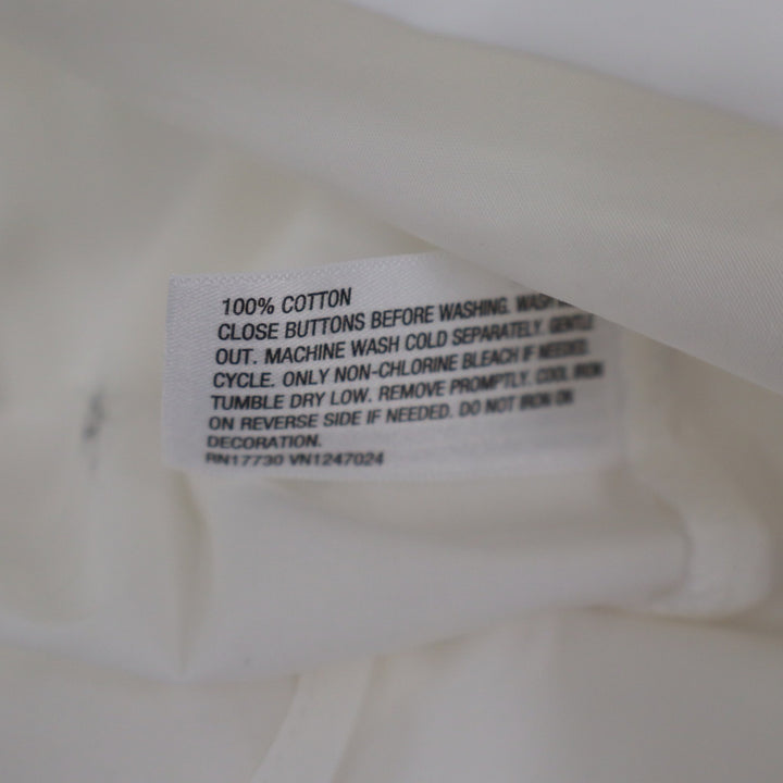 Future Collective White Rhinestone Embellished Cotton Button Down Shirt Mens M