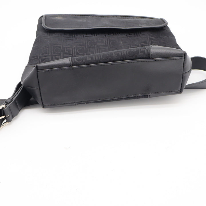 Liz Claiborne Crossbody Bag Womens OS Monogram Jacquard Black Organizer Good