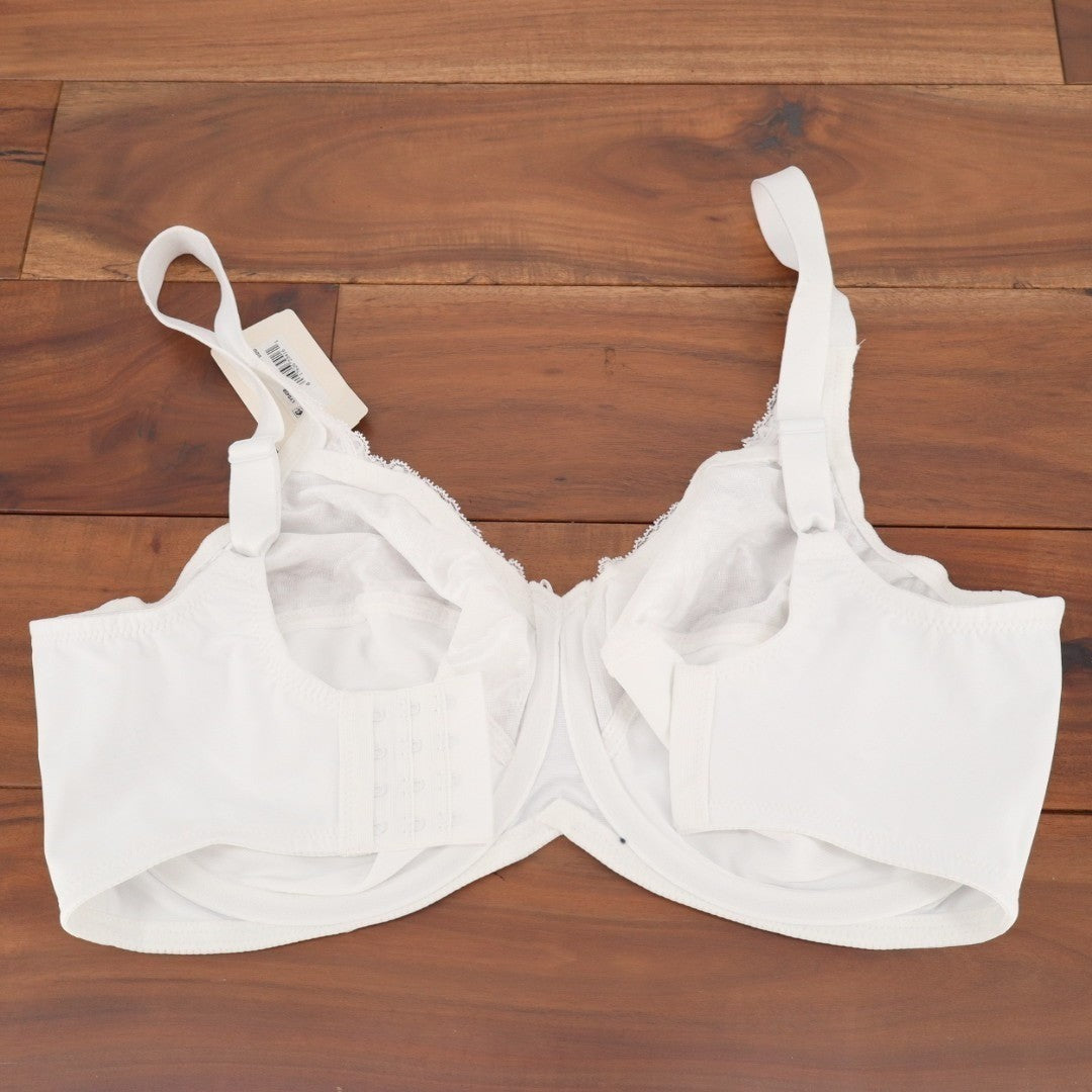 Lilyette by Bali Minimizer Bra Women 38DDD White Stretch Underwire Full Coverage