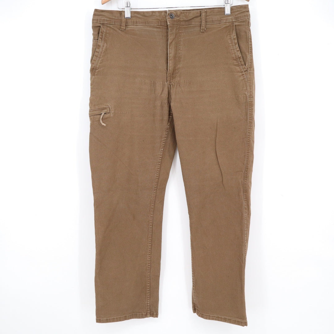 Weatherproof Vintage Mens Relaxed Fit Utility Pants Brown 36x30