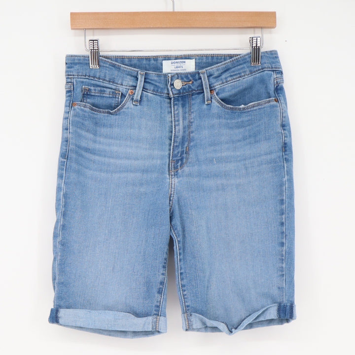 Denizen from Levi's Shorts Women's 6 Bermuda Blue Mid Rise Excellent