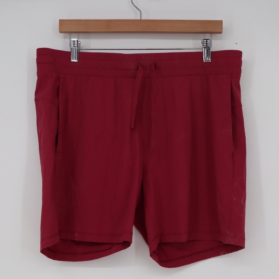 Tuff Athletics Mens XL Burgundy Red Performance Shorts Drawstring