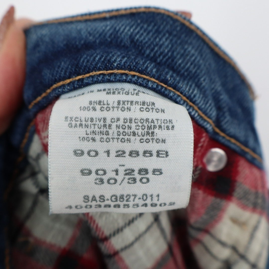 Cabela's Jeans Mens 30x30 Blue Denim Cotton Flannel Lining Straight Leg Outdoor