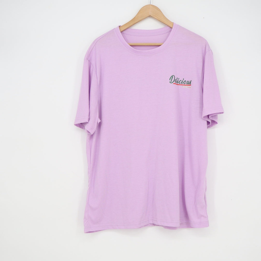 SHEIN Delicious Cool Orange Graphic T-Shirt Purple Retro Vintage Print XXL