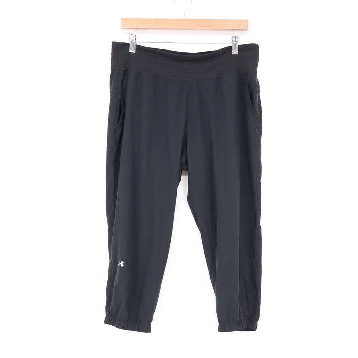 Under Armour Womens Black Elastic Waist Cropped Jogger Pants
