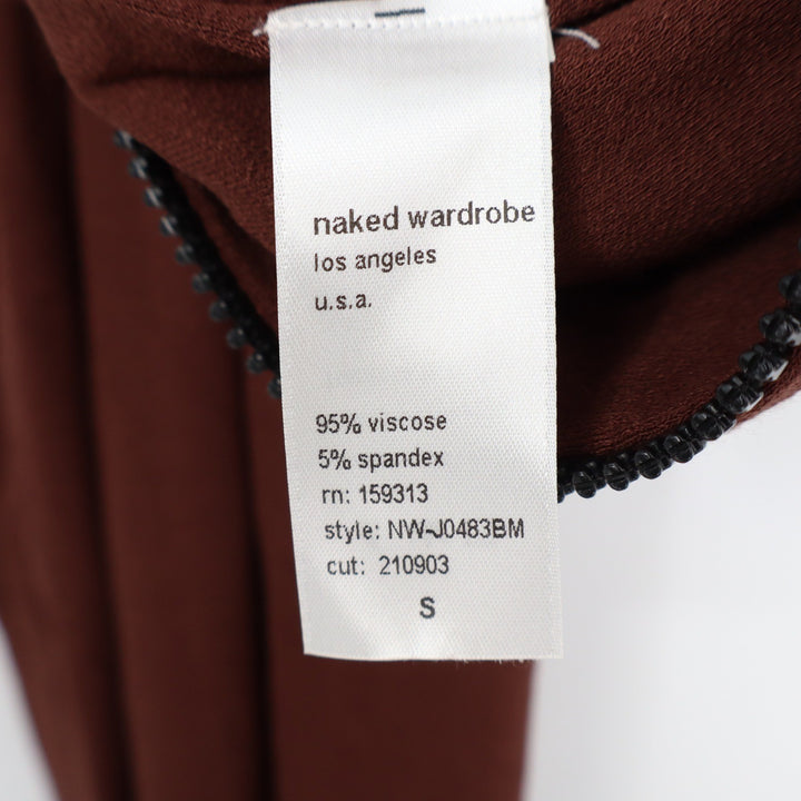 Naked Wardrobe Baby Mama Brown Sleeveless Jumpsuit Small