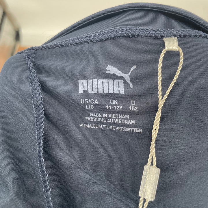 Puma Girls Solid Knit Skirt Navy Blue L Athletic Golf Tennis School Uniform