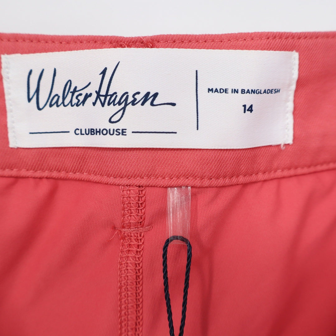 Walter Hagen Clubhouse Womens 16" Golf Skort Pink Rouge UPF 50+ Size 14