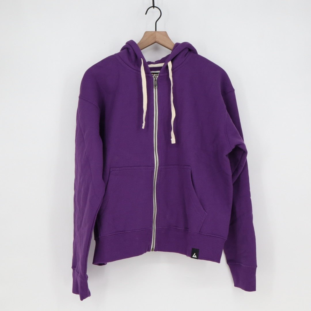 American Giant Midweight Hoodie Womens Large Majesty Cotton Full Zip Pullover