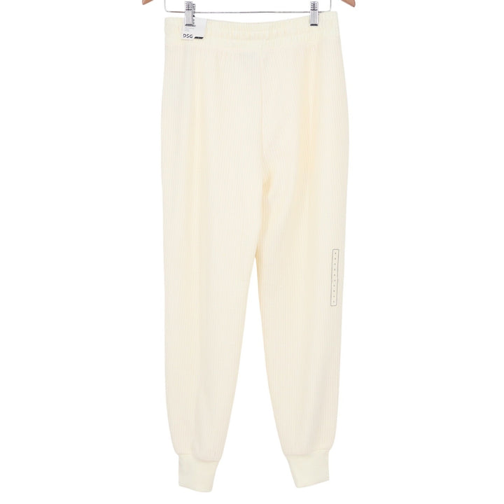 DSG So Soft Ottoman Jogger Womens Small Light Cream Ribbed Sweatpants