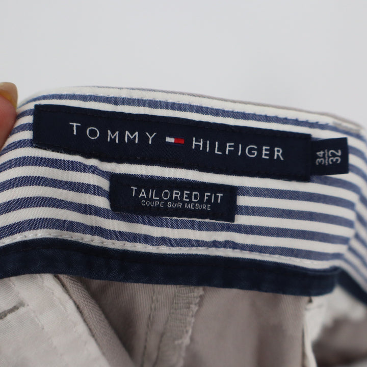 Tommy Hilfiger Mens Tailored Fit Chino Pants Tan Khaki 100% Cotton 34x32 (29)