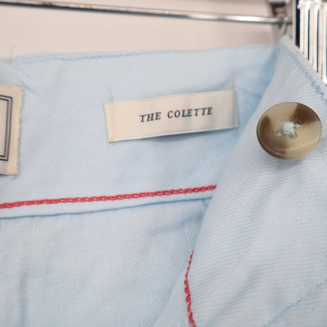 Maeve Linen Pants Womens 28 The Colette Light Blue Wide Leg Patch Pocket