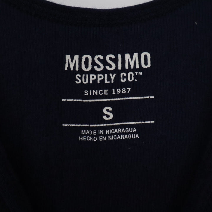 Mossimo Supply Co Womens Navy Blue Ribbed Scoop Neck Tank Top Size S