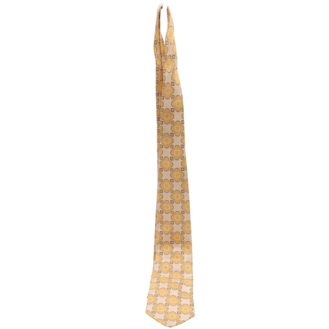 Jos A Bank Signature Collection Gold Geometric Silk Tie Made in Italy