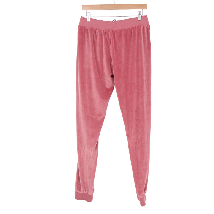 Emme Jordan Rose Pink Velour Joggers XL Velvet Lounge Sweatpants Pockets