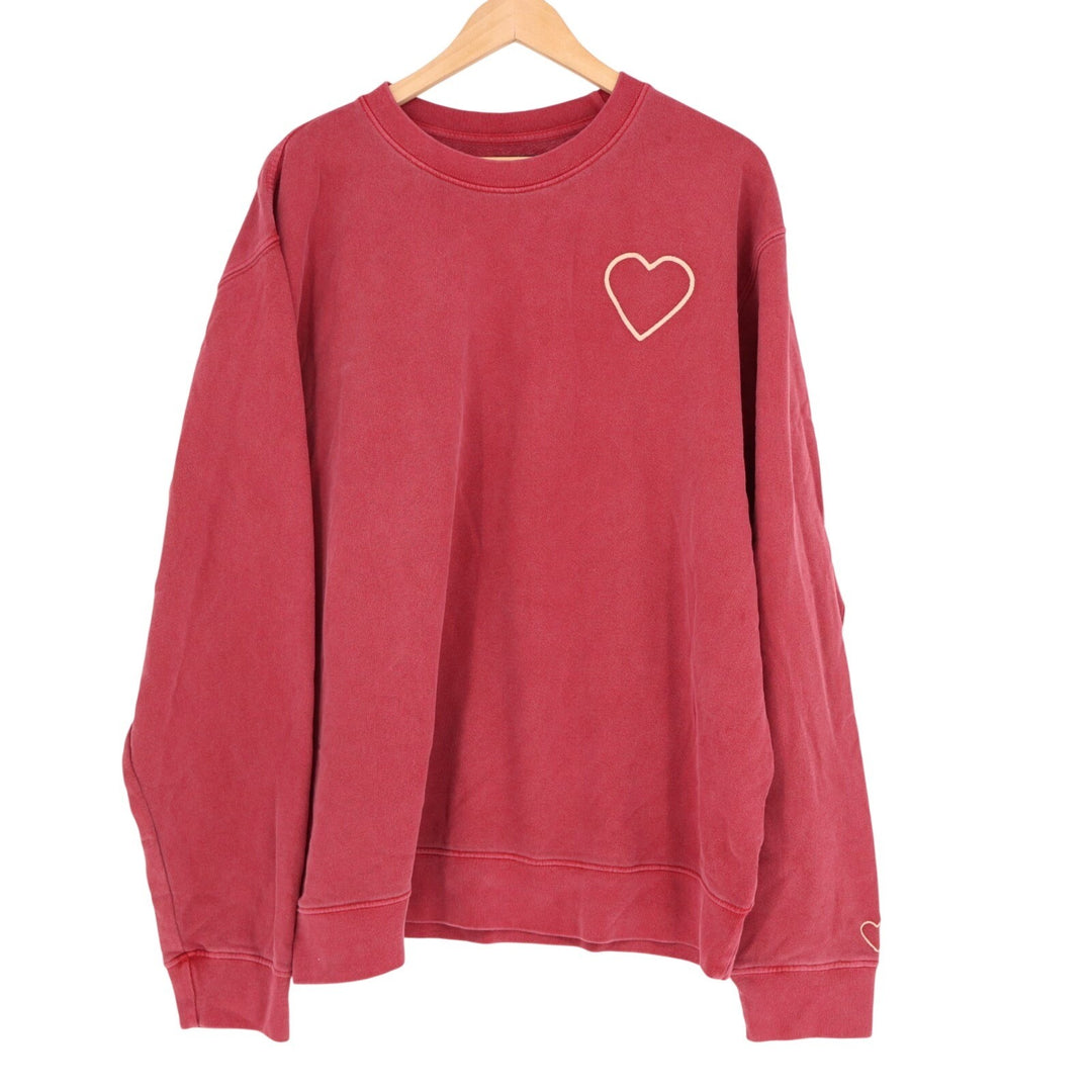 American Giant French Terry Valentine's Day Sweatshirt Unisex Medium Red Cotton