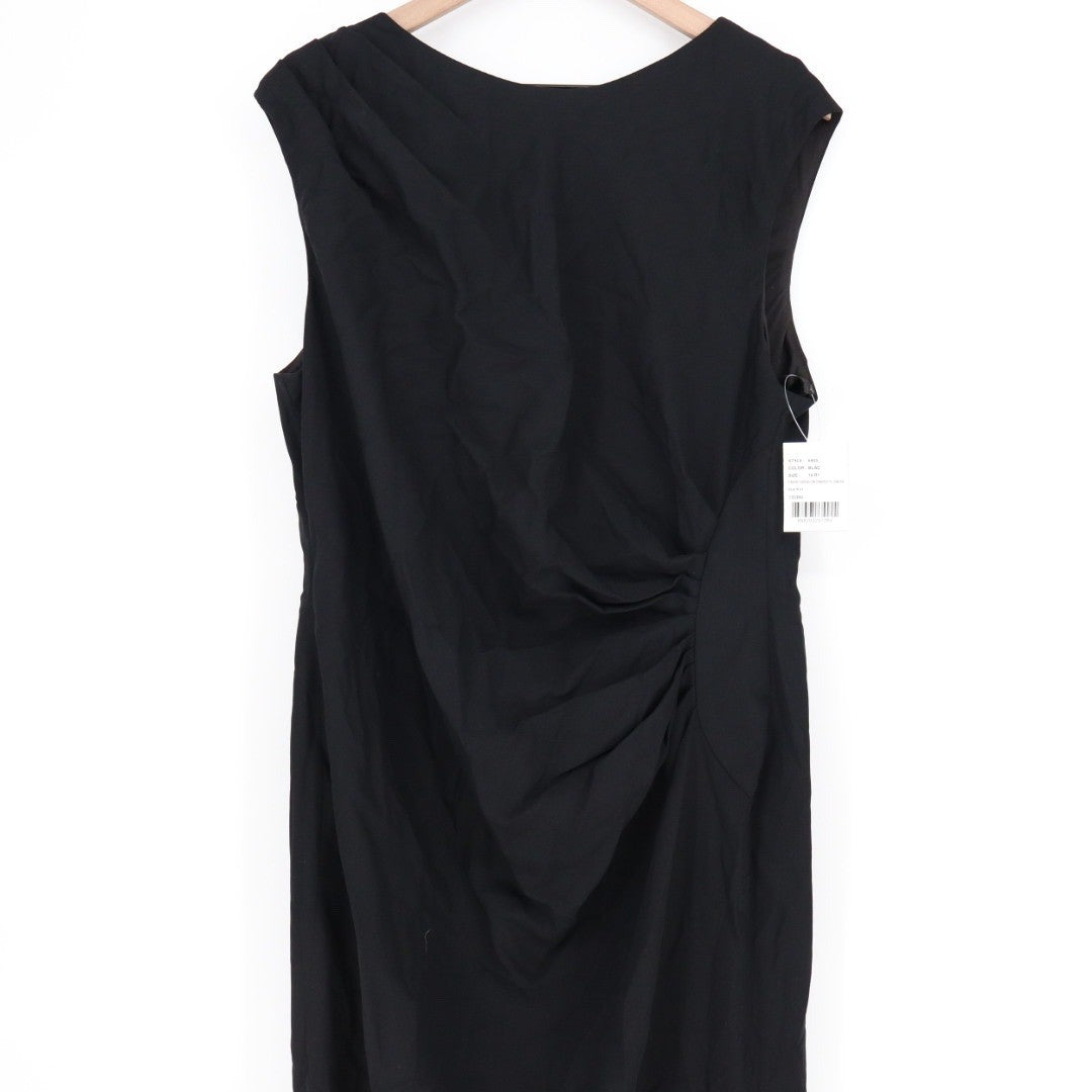 After Six Sleeveless Cap Shoulder Crepe Maxi Dress Trumpet Skirt In Black