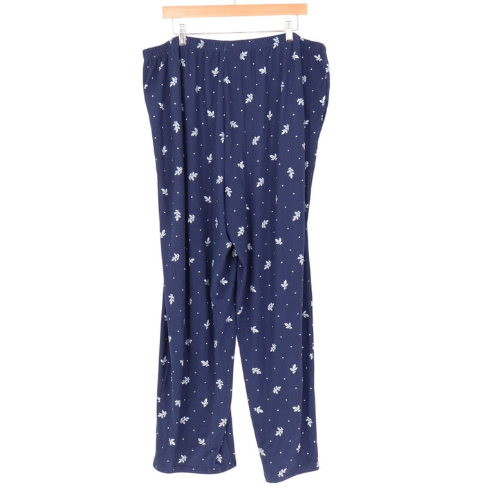 Charter Club Intimates 2-PC Pajamas Set Women 2X Blue Floral Stretch Henley Neck