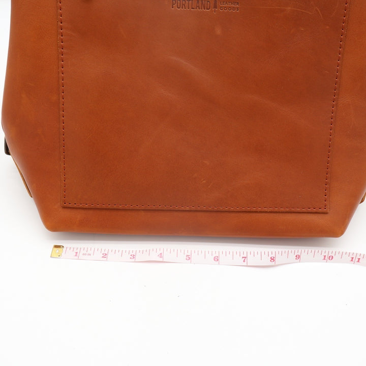 Portland Leather Goods Womens Backpack Brown Leather Adjustable Shoulder Strap
