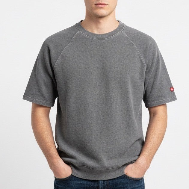American Giant Crewneck Short Sleeve Sweatshirt Charcoal Gray Size M Made in USA