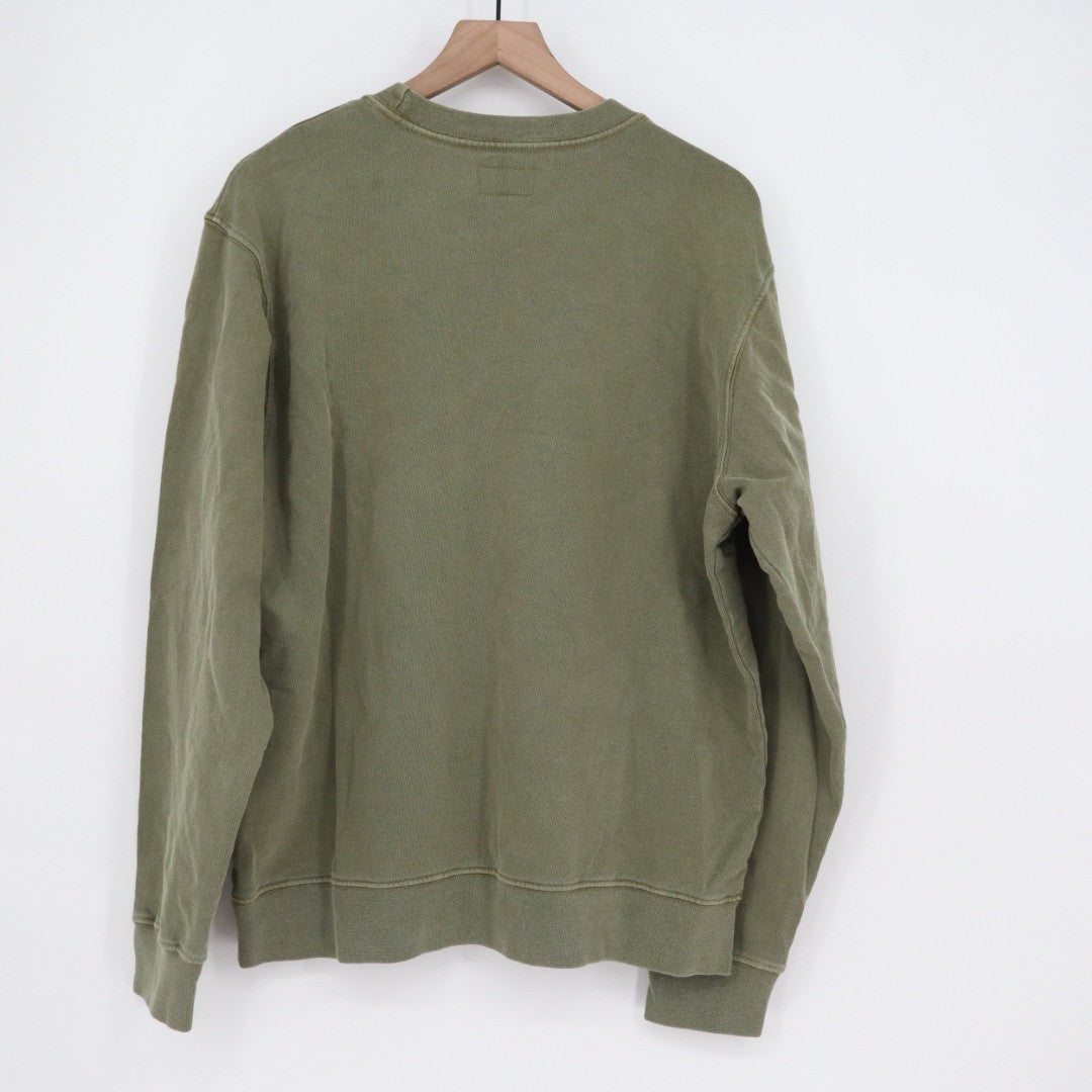 American Giant Sweatshirt Mens Medium Olive Green Cotton Crew Neck Long Sleeve