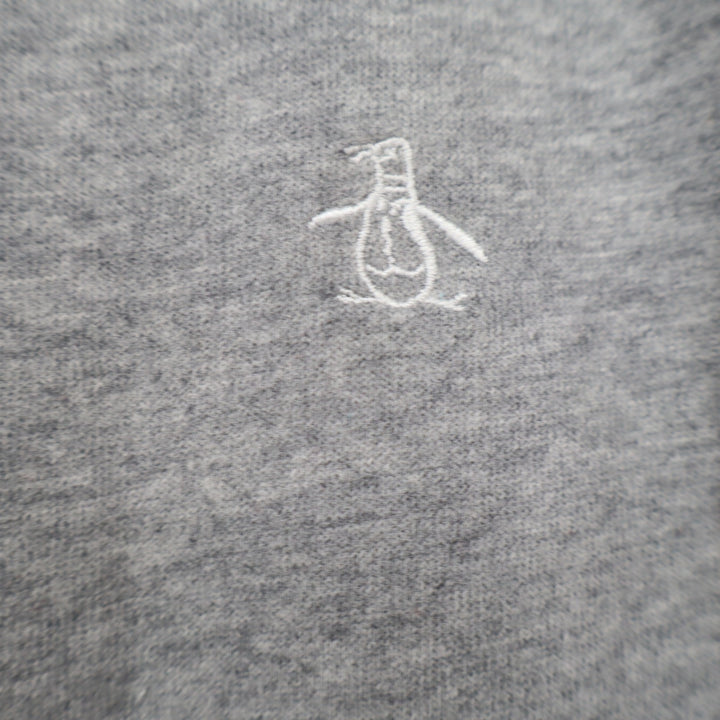 Original Penguin T-Shirt Mens XL Short Sleeve Gray Contrast Tipping Excellent