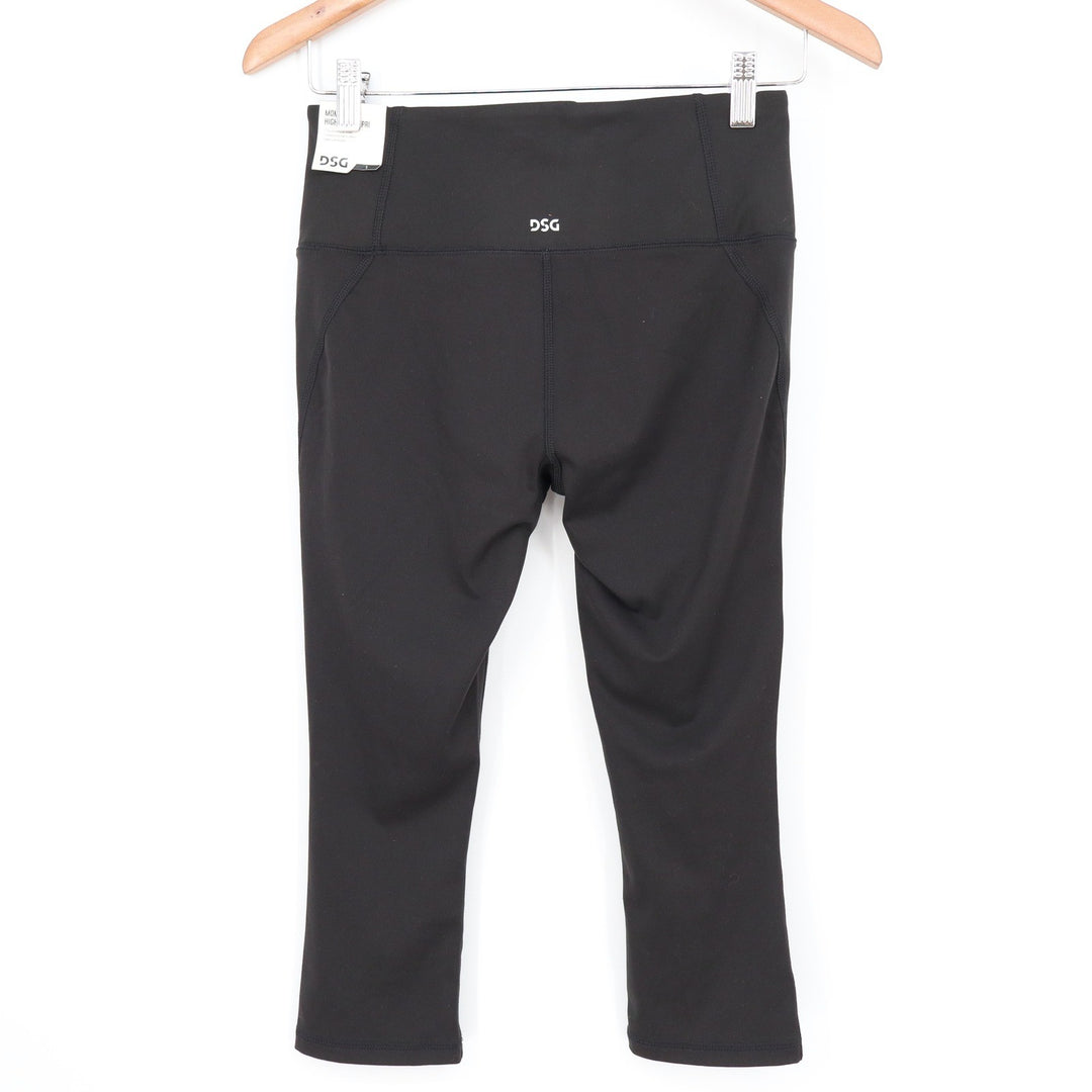 DSG Momentum Capri Leggings Womens Small Pure Black High Rise DAW12304B NEW