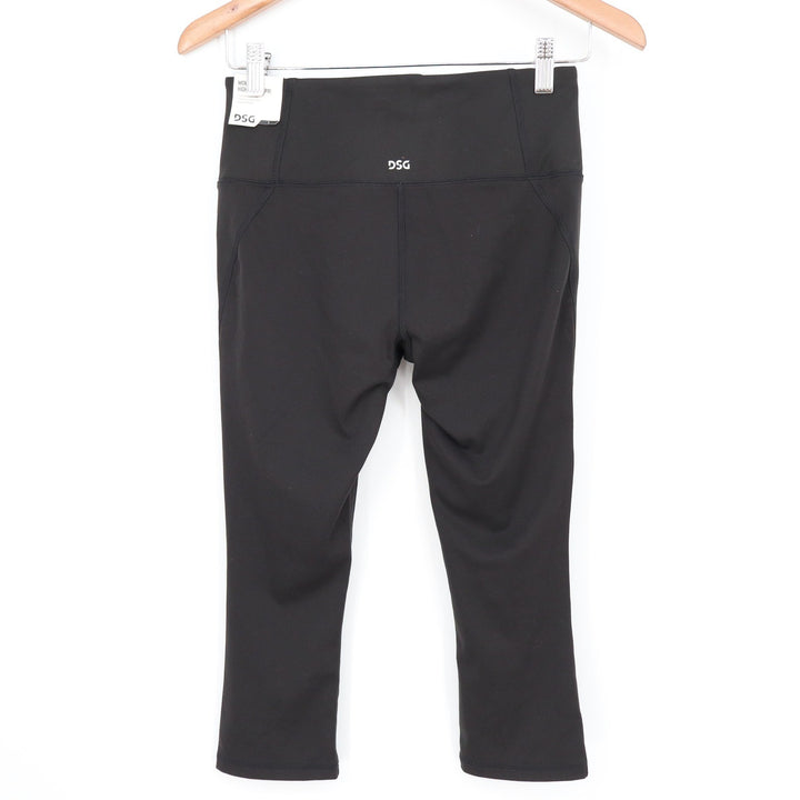 DSG Momentum Capri Leggings Womens Small Pure Black High Rise DAW12304B NEW