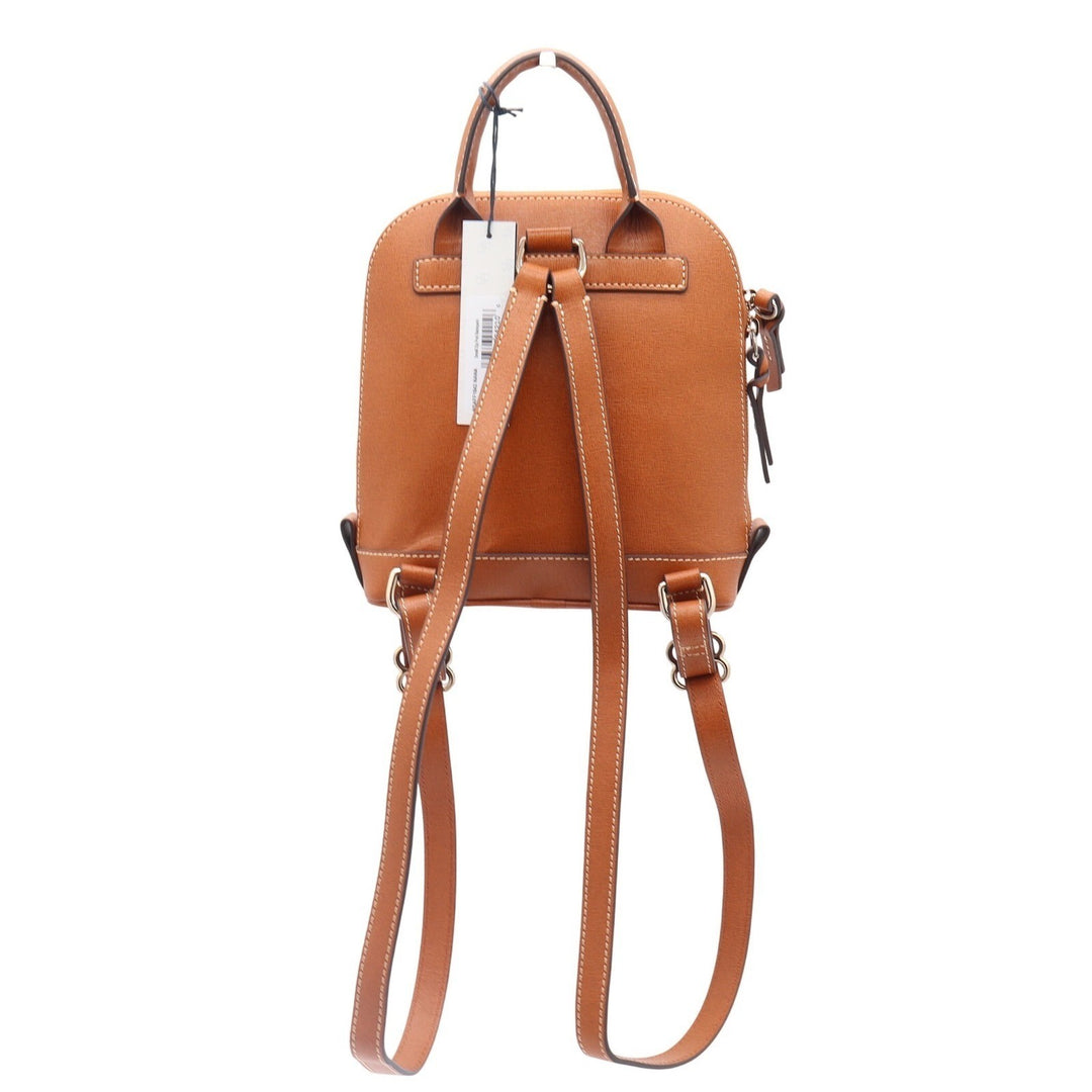 Dooney & Bourke Small Zip Pod Backpack Natural Saffiano Leather
