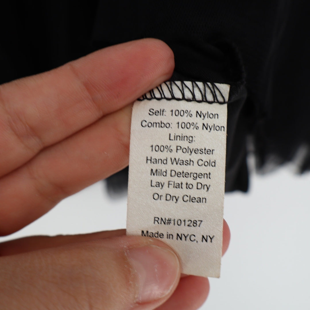 Alexia Admor Black Strapless Sequin Tulle Midi Dress Womens Size M Made in NYC