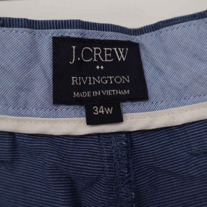 J.Crew Rivington Mens Blue Cotton Textured Chino Shorts 34w SP 15