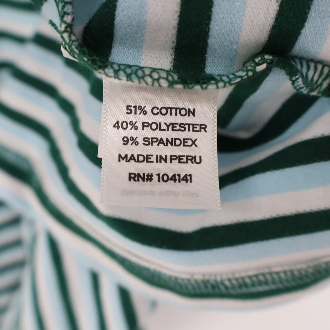 Walter Hagen Clubhouse Stripe Pique Polo Mens XXL Blue Green Golf Shirt