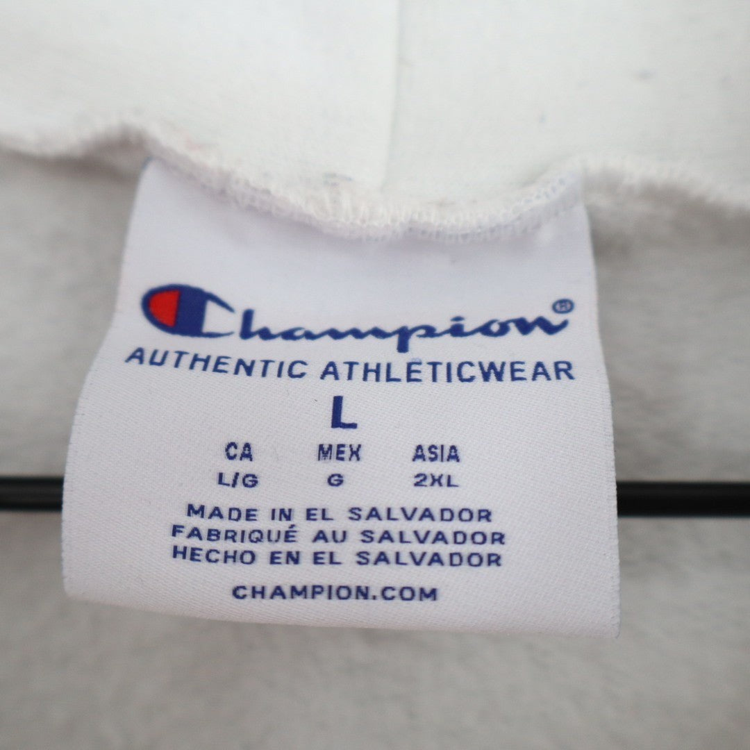 Penn State Nittany Lions Hoodie Mens Large White Champion Fleece Kangaroo Pocket