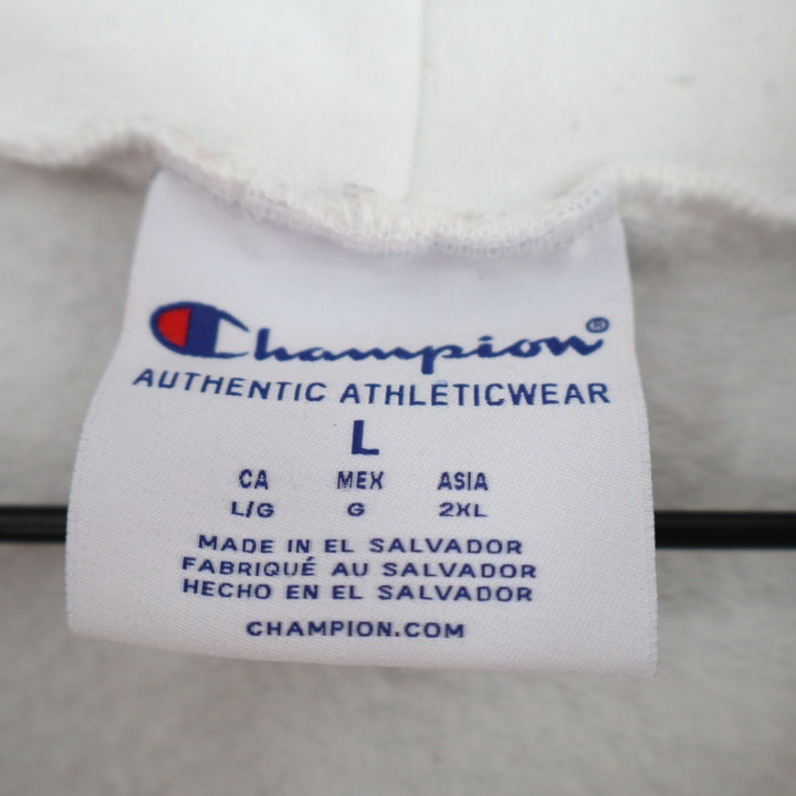 Penn State Nittany Lions Hoodie Mens Large White Champion Fleece Kangaroo Pocket