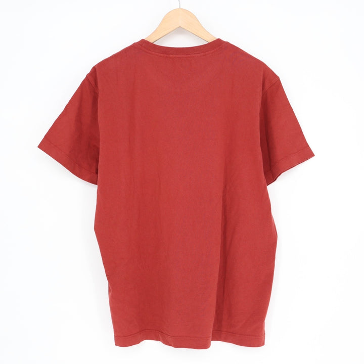 American Giant T-Shirt Mens Large Red Cotton Crew Neck Front Pocket Pullover